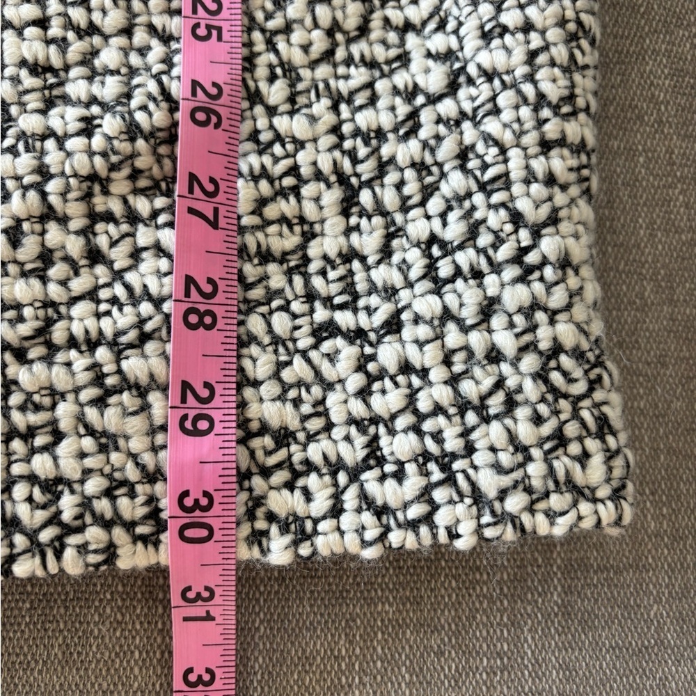 Abercrombie & Fitch Wool Blend Boucle Coat Black White Textured Jacket Medium - Picture 7 of 9